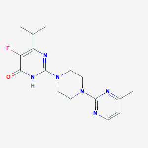 5-fluoro-2-[4-(4-methylpyrimidin-2-yl)piperazin-1-yl]-6-(propan-2-yl)-3,4-dihydropyrimidin-4-one