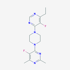 4-[4-(6-ethyl-5-fluoropyrimidin-4-yl)piperazin-1-yl]-5-fluoro-2,6-dimethylpyrimidine