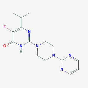 molecular formula C15H19FN6O B6441432 5-fluoro-6-(propan-2-yl)-2-[4-(pyrimidin-2-yl)piperazin-1-yl]-3,4-dihydropyrimidin-4-one CAS No. 2548982-41-6