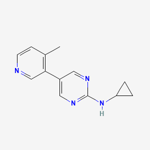 molecular formula C13H14N4 B6441460 N-cyclopropyl-5-(4-methylpyridin-3-yl)pyrimidin-2-amine CAS No. 2549028-76-2