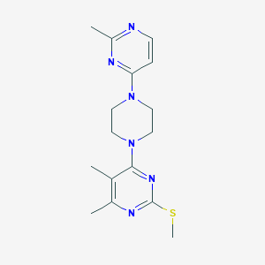 molecular formula C16H22N6S B6441479 4,5-dimethyl-6-[4-(2-methylpyrimidin-4-yl)piperazin-1-yl]-2-(methylsulfanyl)pyrimidine CAS No. 2549007-20-5