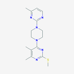 molecular formula C16H22N6S B6441491 4,5-dimethyl-6-[4-(4-methylpyrimidin-2-yl)piperazin-1-yl]-2-(methylsulfanyl)pyrimidine CAS No. 2549024-41-9