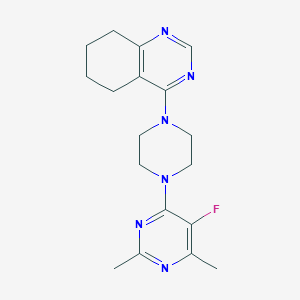molecular formula C18H23FN6 B6441507 4-[4-(5-fluoro-2,6-dimethylpyrimidin-4-yl)piperazin-1-yl]-5,6,7,8-tetrahydroquinazoline CAS No. 2640889-66-1