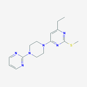 4-ethyl-2-(methylsulfanyl)-6-[4-(pyrimidin-2-yl)piperazin-1-yl]pyrimidine