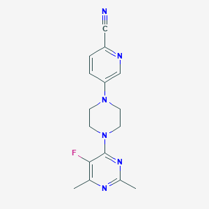 5-[4-(5-fluoro-2,6-dimethylpyrimidin-4-yl)piperazin-1-yl]pyridine-2-carbonitrile