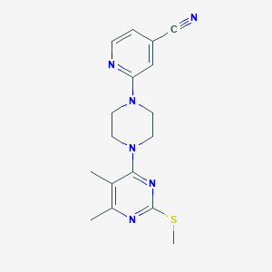 2-{4-[5,6-dimethyl-2-(methylsulfanyl)pyrimidin-4-yl]piperazin-1-yl}pyridine-4-carbonitrile