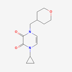 1-cyclopropyl-4-[(oxan-4-yl)methyl]-1,2,3,4-tetrahydropyrazine-2,3-dione