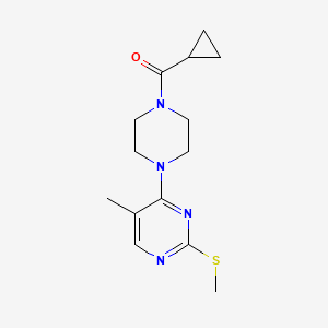 4-(4-cyclopropanecarbonylpiperazin-1-yl)-5-methyl-2-(methylsulfanyl)pyrimidine