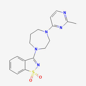 molecular formula C17H19N5O2S B6441588 3-[4-(2-methylpyrimidin-4-yl)-1,4-diazepan-1-yl]-1??,2-benzothiazole-1,1-dione CAS No. 2548993-73-1