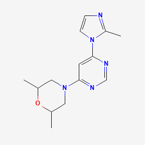 2,6-dimethyl-4-[6-(2-methyl-1H-imidazol-1-yl)pyrimidin-4-yl]morpholine