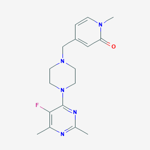 4-{[4-(5-fluoro-2,6-dimethylpyrimidin-4-yl)piperazin-1-yl]methyl}-1-methyl-1,2-dihydropyridin-2-one