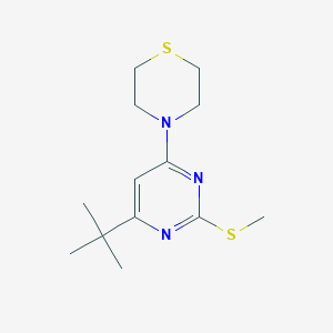 molecular formula C13H21N3S2 B6441617 4-[6-tert-butyl-2-(methylsulfanyl)pyrimidin-4-yl]thiomorpholine CAS No. 2549002-16-4