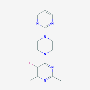 molecular formula C14H17FN6 B6441618 5-fluoro-2,4-dimethyl-6-[4-(pyrimidin-2-yl)piperazin-1-yl]pyrimidine CAS No. 2424677-13-2