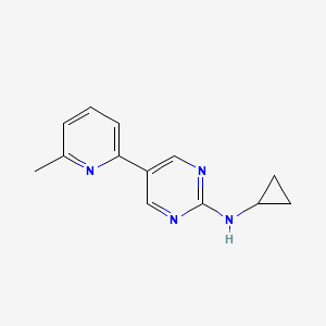 molecular formula C13H14N4 B6441665 N-cyclopropyl-5-(6-methylpyridin-2-yl)pyrimidin-2-amine CAS No. 2548982-82-5