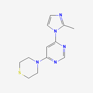 molecular formula C12H15N5S B6441667 4-[6-(2-methyl-1H-imidazol-1-yl)pyrimidin-4-yl]thiomorpholine CAS No. 2549041-83-8