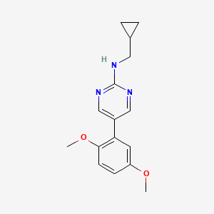 N-(cyclopropylmethyl)-5-(2,5-dimethoxyphenyl)pyrimidin-2-amine