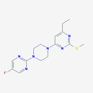 4-ethyl-6-[4-(5-fluoropyrimidin-2-yl)piperazin-1-yl]-2-(methylsulfanyl)pyrimidine
