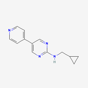 molecular formula C13H14N4 B6441675 N-(cyclopropylmethyl)-5-(pyridin-4-yl)pyrimidin-2-amine CAS No. 2640898-51-5