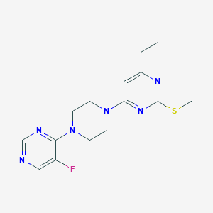 molecular formula C15H19FN6S B6441682 4-ethyl-6-[4-(5-fluoropyrimidin-4-yl)piperazin-1-yl]-2-(methylsulfanyl)pyrimidine CAS No. 2548990-59-4