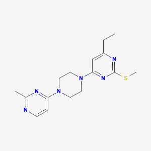 molecular formula C16H22N6S B6441750 4-ethyl-6-[4-(2-methylpyrimidin-4-yl)piperazin-1-yl]-2-(methylsulfanyl)pyrimidine CAS No. 2548987-54-6