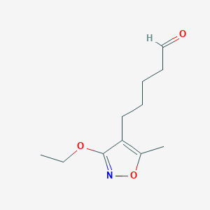 B064418 5-(3-Ethoxy-5-methylisoxazol-4-yl)pentanal CAS No. 179169-95-0