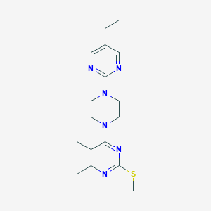 molecular formula C17H24N6S B6441848 4-[4-(5-ethylpyrimidin-2-yl)piperazin-1-yl]-5,6-dimethyl-2-(methylsulfanyl)pyrimidine CAS No. 2549047-19-8