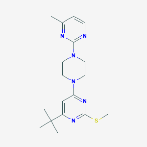 4-tert-butyl-6-[4-(4-methylpyrimidin-2-yl)piperazin-1-yl]-2-(methylsulfanyl)pyrimidine