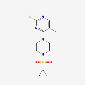 molecular formula C13H20N4O2S2 B6441915 4-[4-(cyclopropanesulfonyl)piperazin-1-yl]-5-methyl-2-(methylsulfanyl)pyrimidine CAS No. 2640945-20-4