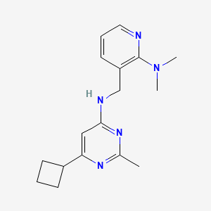 molecular formula C17H23N5 B6441935 6-cyclobutyl-N-{[2-(dimethylamino)pyridin-3-yl]methyl}-2-methylpyrimidin-4-amine CAS No. 2549018-41-7