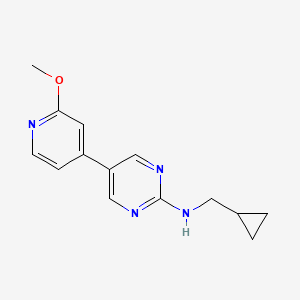 molecular formula C14H16N4O B6441942 N-(cyclopropylmethyl)-5-(2-methoxypyridin-4-yl)pyrimidin-2-amine CAS No. 2640949-65-9