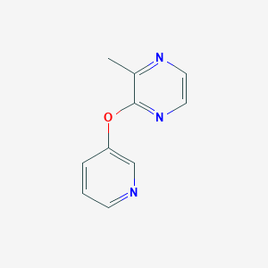 molecular formula C10H9N3O B6441943 2-methyl-3-(pyridin-3-yloxy)pyrazine CAS No. 2640889-16-1