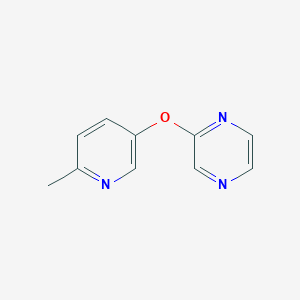 molecular formula C10H9N3O B6441959 2-[(6-methylpyridin-3-yl)oxy]pyrazine CAS No. 2549025-57-0