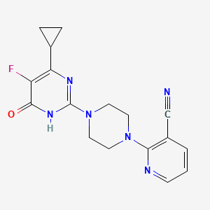 molecular formula C17H17FN6O B6441966 2-[4-(4-cyclopropyl-5-fluoro-6-oxo-1,6-dihydropyrimidin-2-yl)piperazin-1-yl]pyridine-3-carbonitrile CAS No. 2549035-32-5