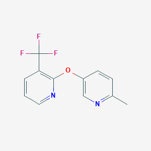 molecular formula C12H9F3N2O B6441992 2-[(6-methylpyridin-3-yl)oxy]-3-(trifluoromethyl)pyridine CAS No. 2640897-85-2