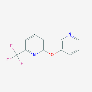 molecular formula C11H7F3N2O B6442012 2-(pyridin-3-yloxy)-6-(trifluoromethyl)pyridine CAS No. 2640935-74-4