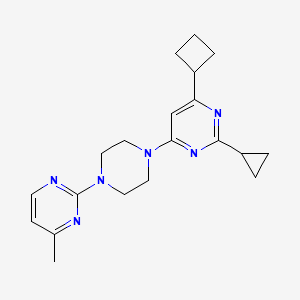 molecular formula C20H26N6 B6442094 4-cyclobutyl-2-cyclopropyl-6-[4-(4-methylpyrimidin-2-yl)piperazin-1-yl]pyrimidine CAS No. 2549026-24-4