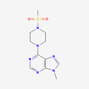 molecular formula C11H16N6O2S B6442114 6-(4-methanesulfonylpiperazin-1-yl)-9-methyl-9H-purine CAS No. 2549040-41-5