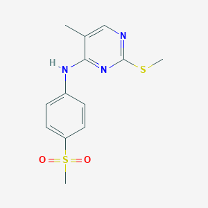 molecular formula C13H15N3O2S2 B6442187 N-(4-methanesulfonylphenyl)-5-methyl-2-(methylsulfanyl)pyrimidin-4-amine CAS No. 2640899-39-2