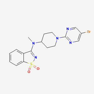 molecular formula C17H18BrN5O2S B6442191 3-{[1-(5-bromopyrimidin-2-yl)piperidin-4-yl](methyl)amino}-1??,2-benzothiazole-1,1-dione CAS No. 2548976-68-5