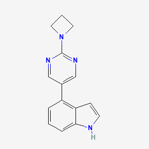 4-[2-(azetidin-1-yl)pyrimidin-5-yl]-1H-indole