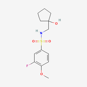 3-fluoro-N-[(1-hydroxycyclopentyl)methyl]-4-methoxybenzene-1-sulfonamide