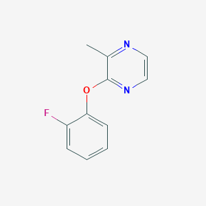 molecular formula C11H9FN2O B6442215 2-(2-fluorophenoxy)-3-methylpyrazine CAS No. 2548986-45-2