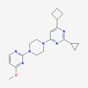 molecular formula C20H26N6O B6442227 4-cyclobutyl-2-cyclopropyl-6-[4-(4-methoxypyrimidin-2-yl)piperazin-1-yl]pyrimidine CAS No. 2549041-97-4