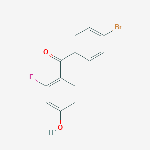 molecular formula C13H8BrFO2 B064423 (4-Bromophenyl)(2-fluoro-4-hydroxyphenyl)methanone CAS No. 161581-99-3