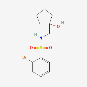 2-bromo-N-[(1-hydroxycyclopentyl)methyl]benzene-1-sulfonamide