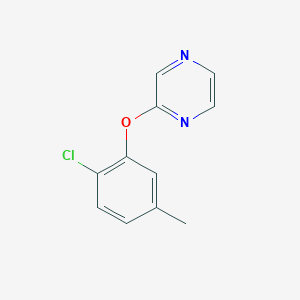 molecular formula C11H9ClN2O B6442409 2-(2-chloro-5-methylphenoxy)pyrazine CAS No. 2548997-43-7