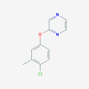 molecular formula C11H9ClN2O B6442469 2-(4-chloro-3-methylphenoxy)pyrazine CAS No. 2549002-63-1