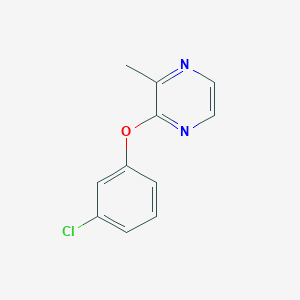molecular formula C11H9ClN2O B6442476 2-(3-chlorophenoxy)-3-methylpyrazine CAS No. 2549015-56-5