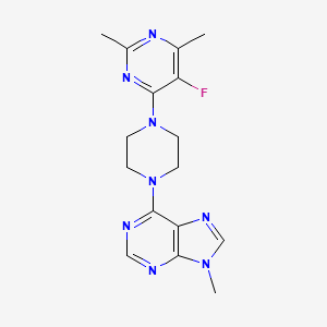 molecular formula C16H19FN8 B6442498 6-[4-(5-fluoro-2,6-dimethylpyrimidin-4-yl)piperazin-1-yl]-9-methyl-9H-purine CAS No. 2640943-75-3