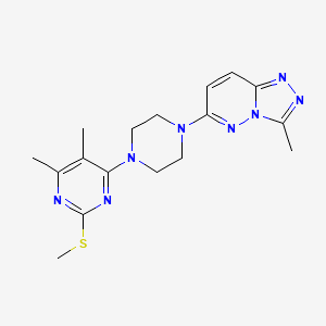 4,5-dimethyl-6-(4-{3-methyl-[1,2,4]triazolo[4,3-b]pyridazin-6-yl}piperazin-1-yl)-2-(methylsulfanyl)pyrimidine